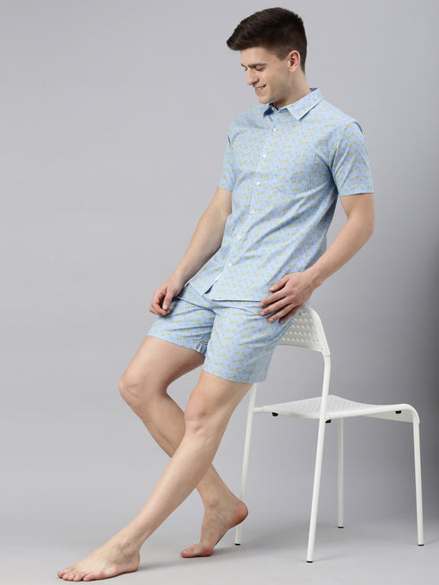 Sky Blue Printed Co-Ord Set